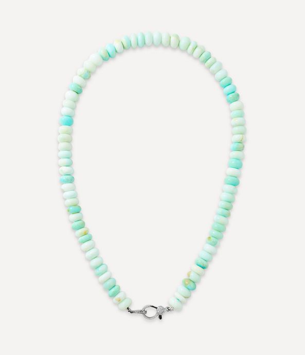 Colar la fontelina beads de opala verde